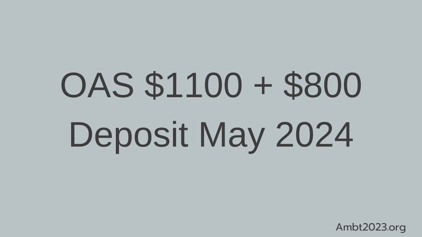 OAS $1100 + $800 Deposit May 2024