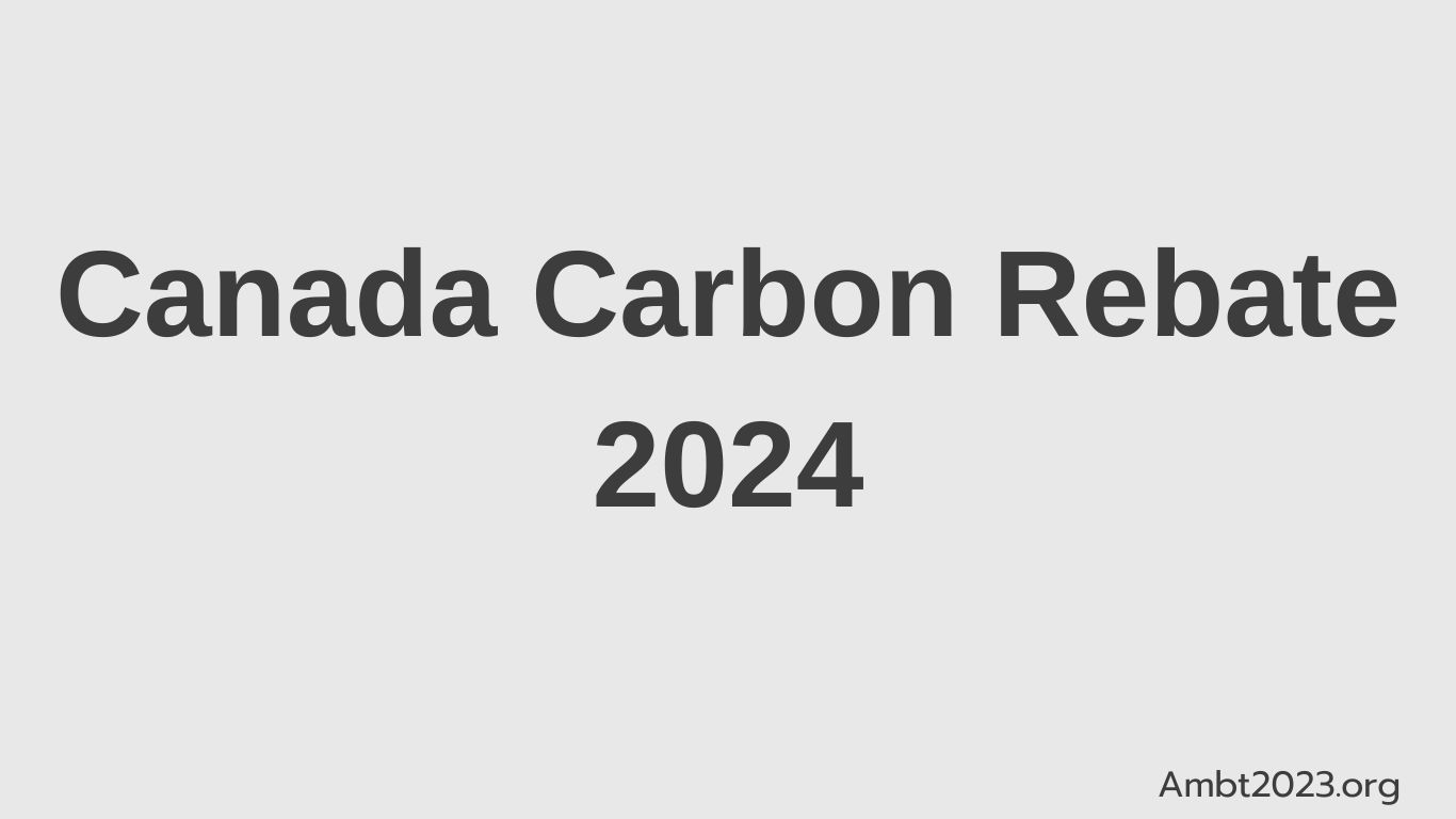 Canada Carbon Rebate