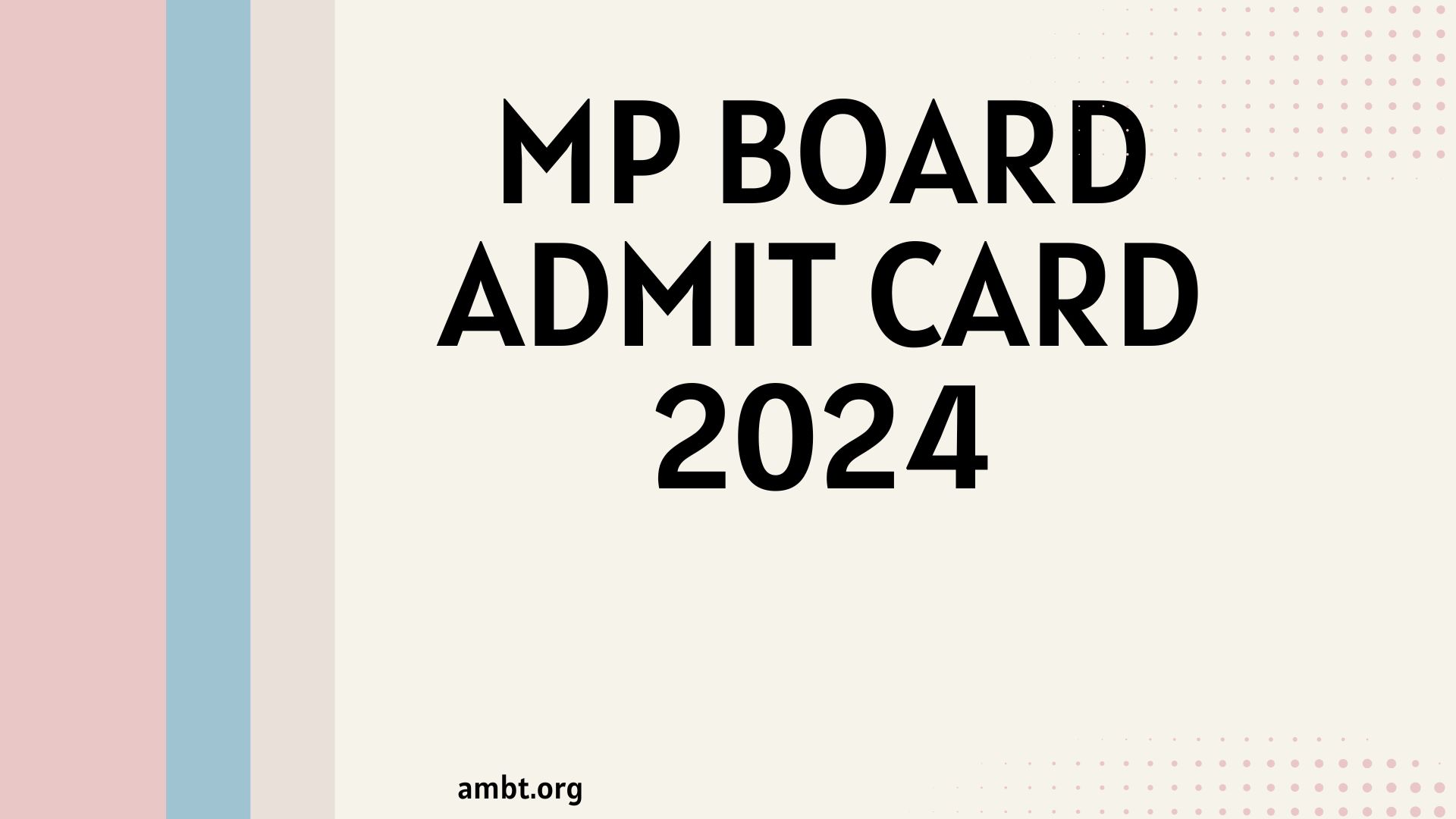 MP Board Admit Card 2024