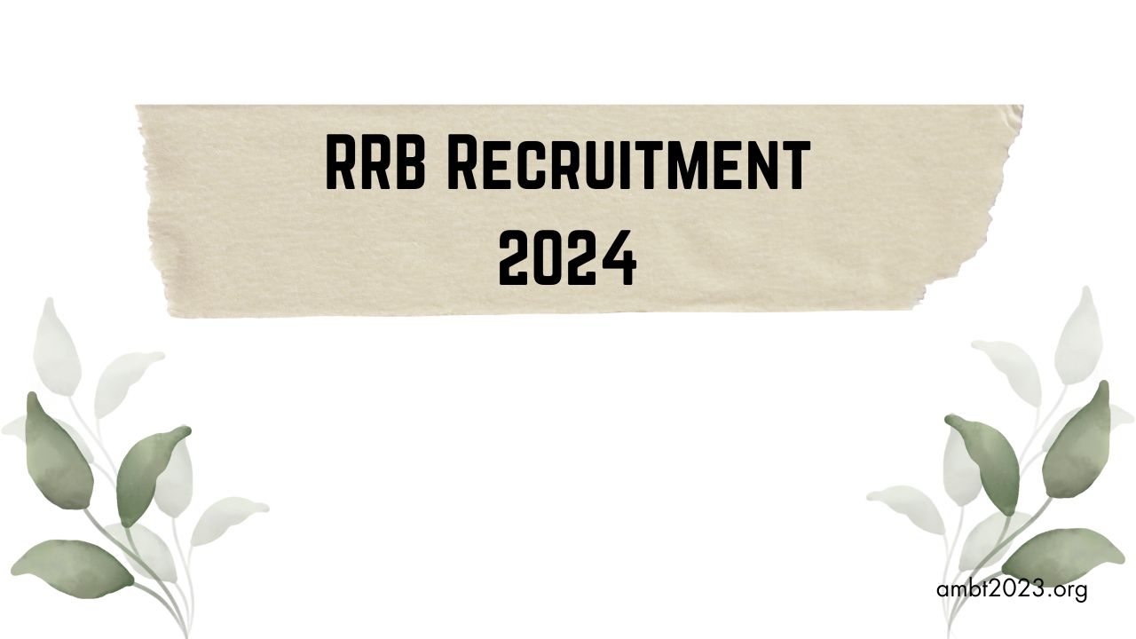 RRB Recruitment 20241