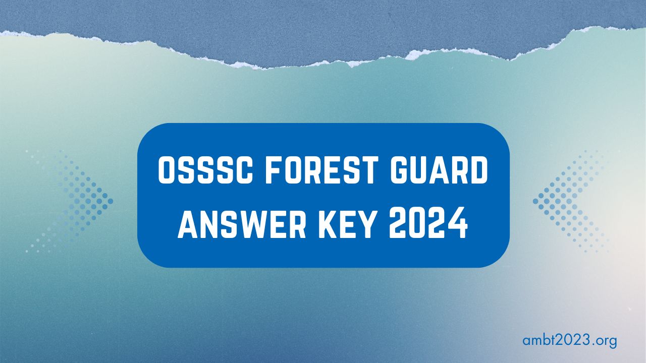 osssc forest guard answer key 20241