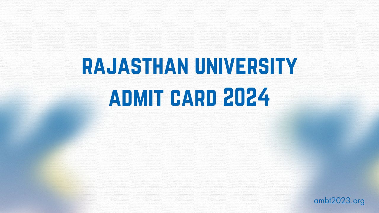 rajasthan university admit card 2024