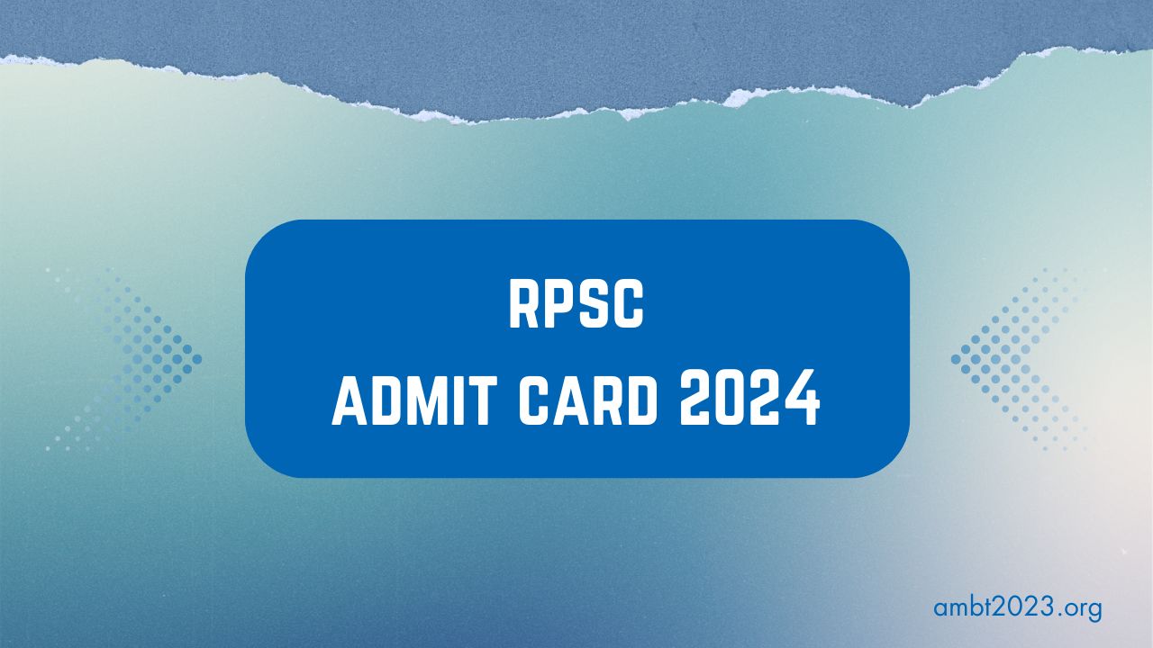 rpsc admit card 2024