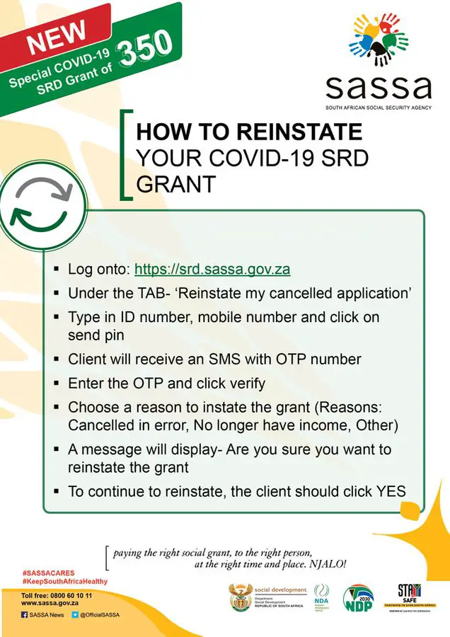 Reapplication Of SASSA SRD R350 Grant After Rejection: Step By Step Guide