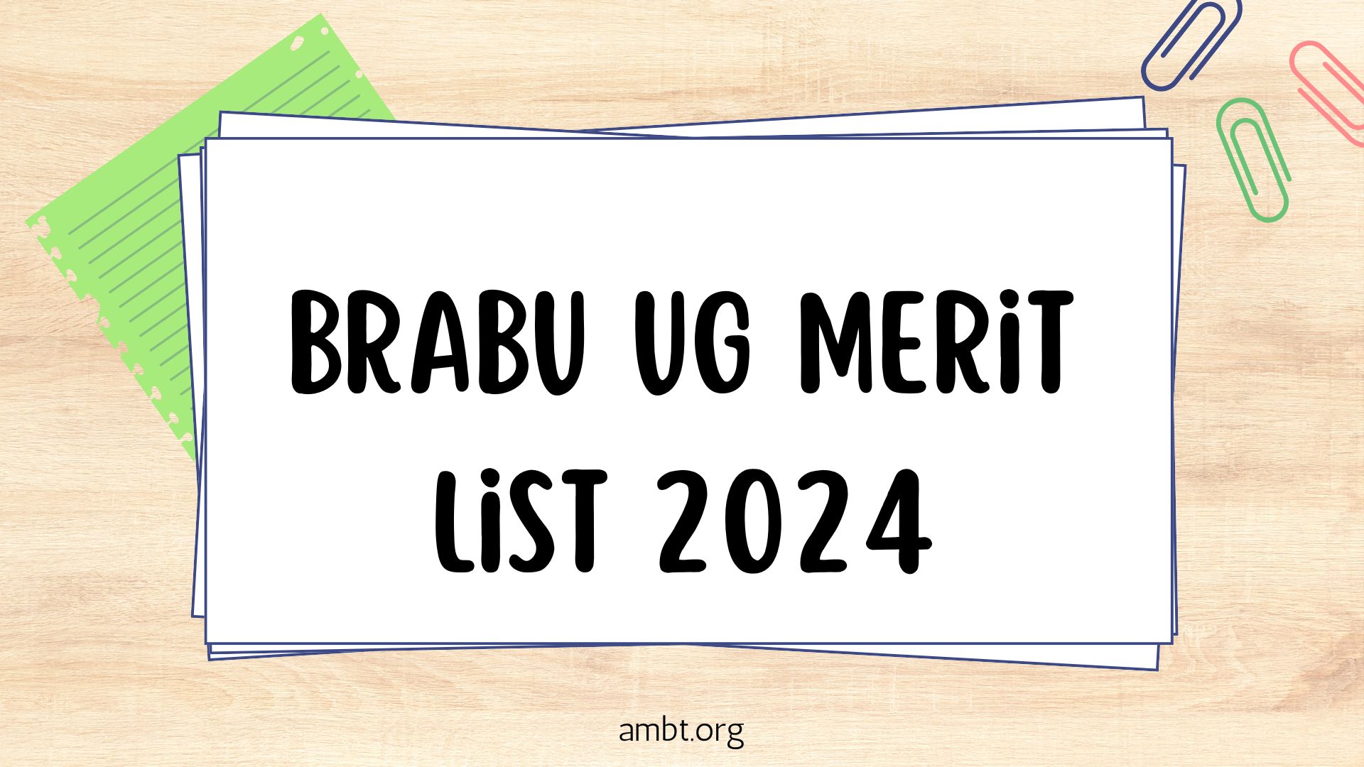 BRABU UG Merit List 2024