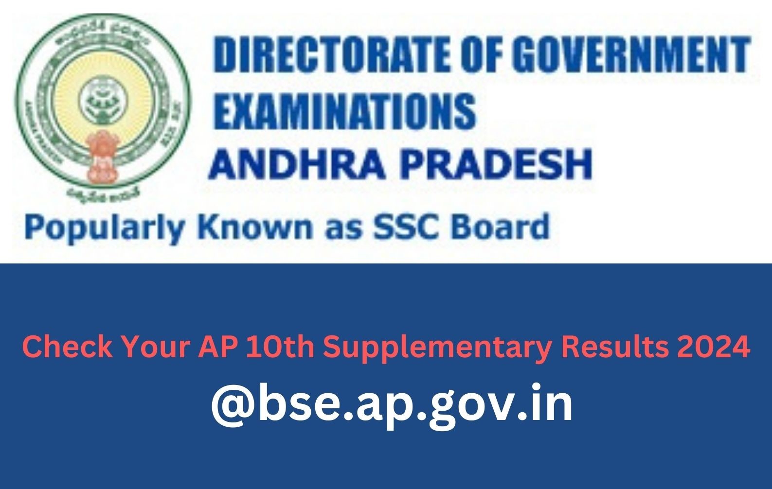 Check Your AP 10th Supplementary Results 2024 @bse.ap.gov.in