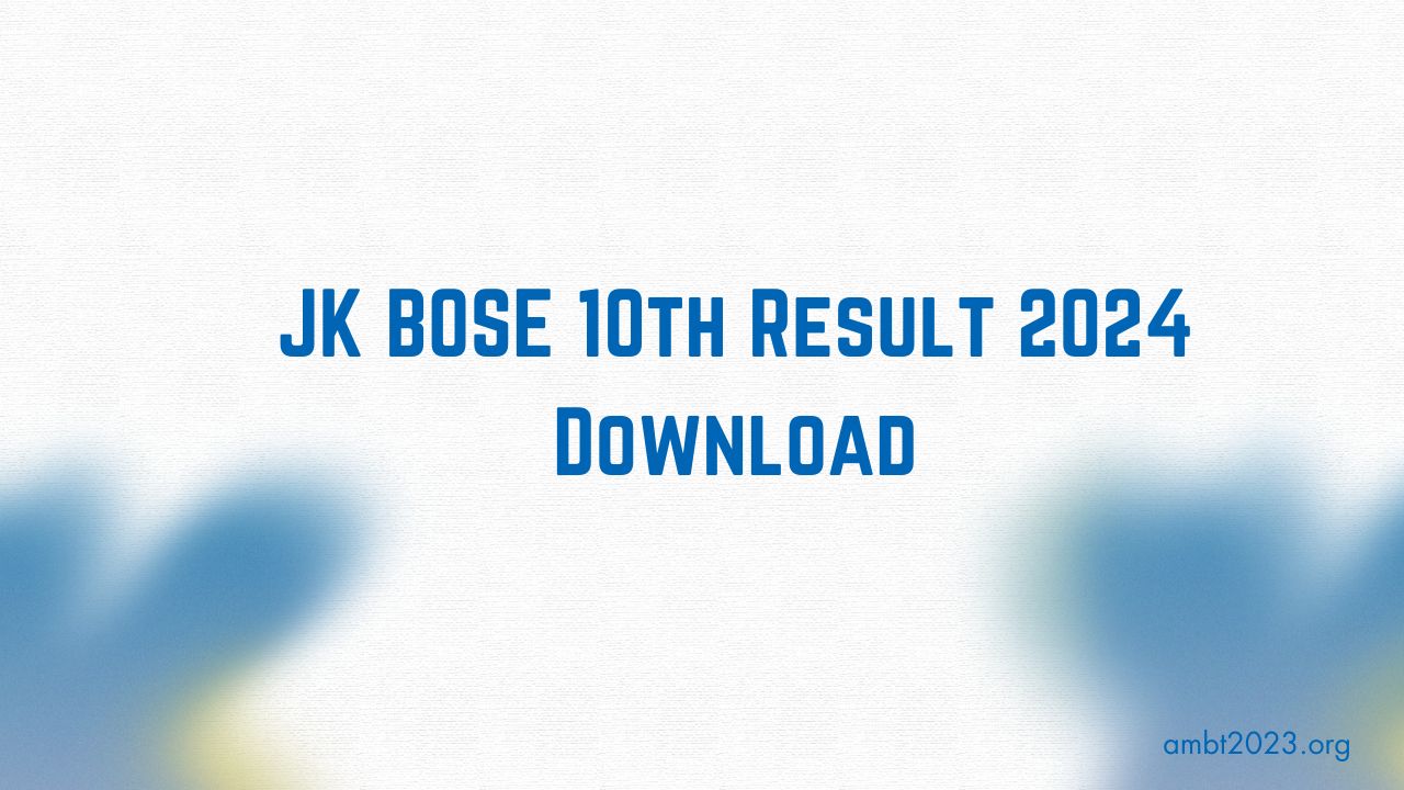JK BOSE 10th Result 2024 Download