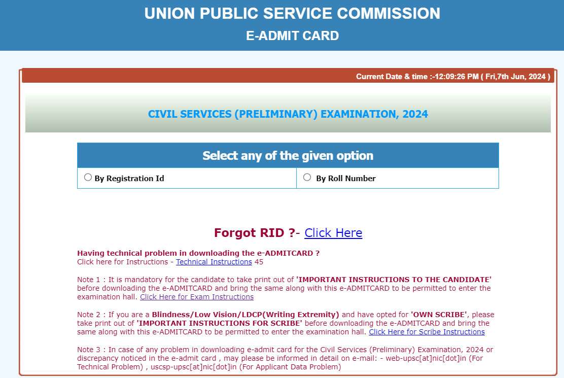 UPSC CSE Admit Card 2024 Release Date, Direct Link Available @upsc.gov.in