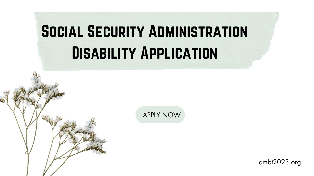 social security administration disability application